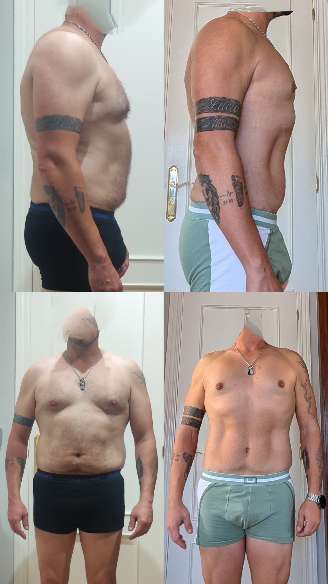 Transformación de Iván, antes y después